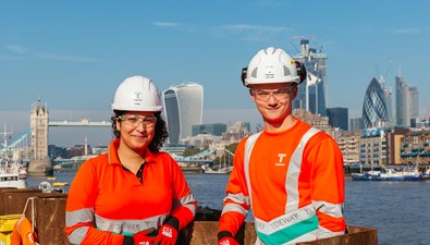 Teen engineer awarded 100th apprenticeship with London’s super sewer project
