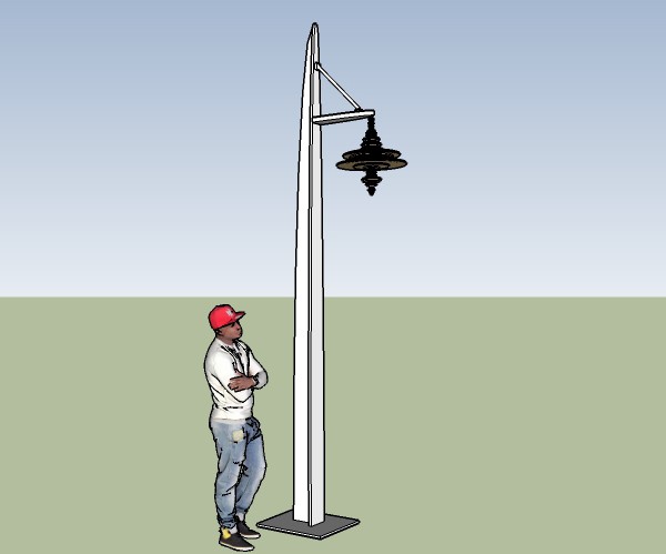 Leo Fitzmaurice, Waveform, side elevation of artwork