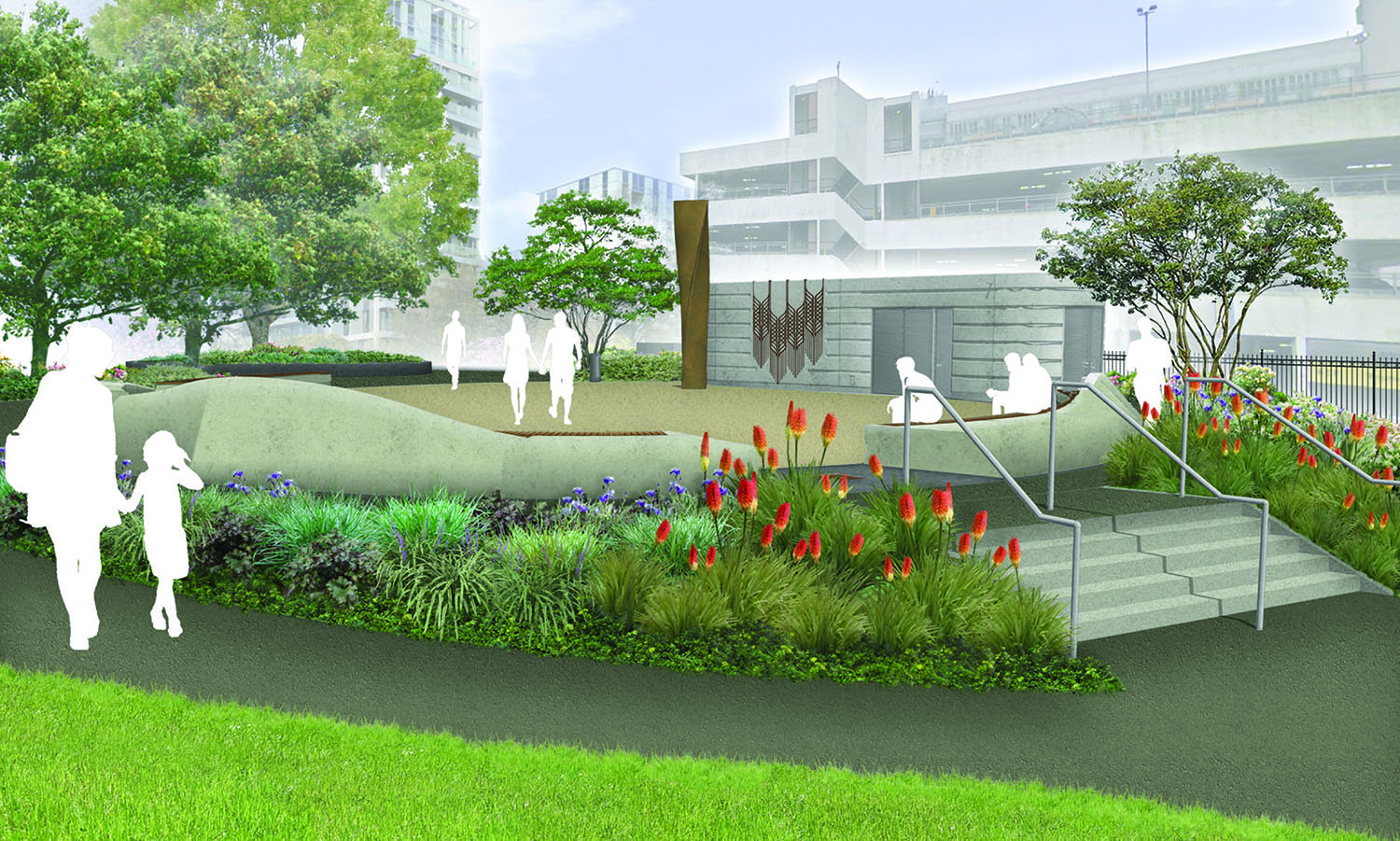 Yemi Awosile - Domestic Motif, view of artwork - west side