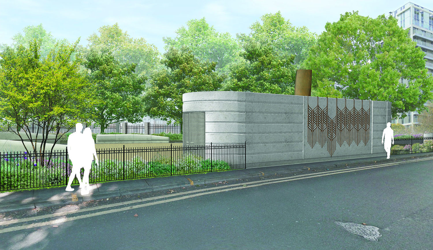 Yemi Awosile - Domestic Motif, view of artwork - east side