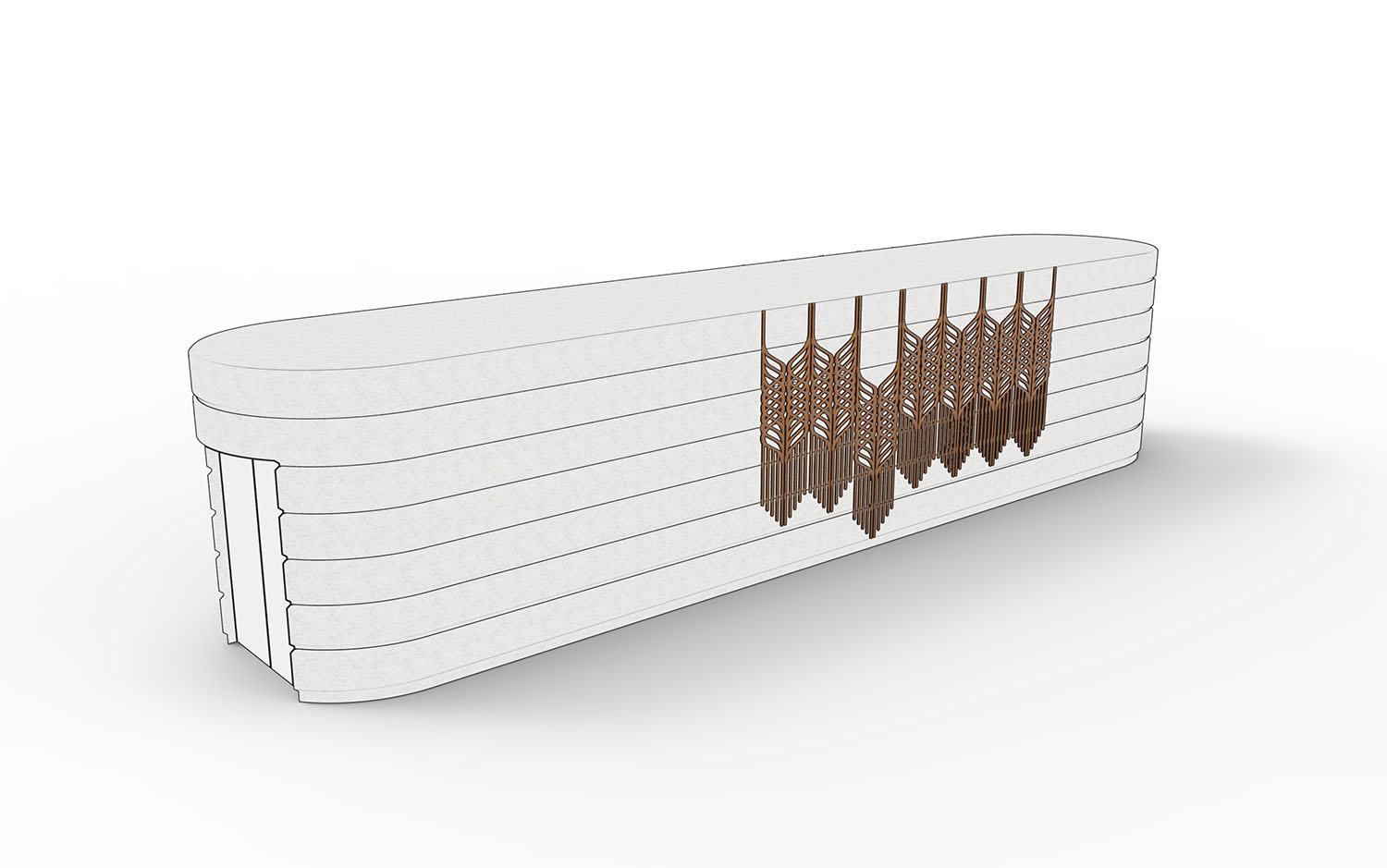 Yemi Awosile - Domestic Motif, artwork on back of kiosk