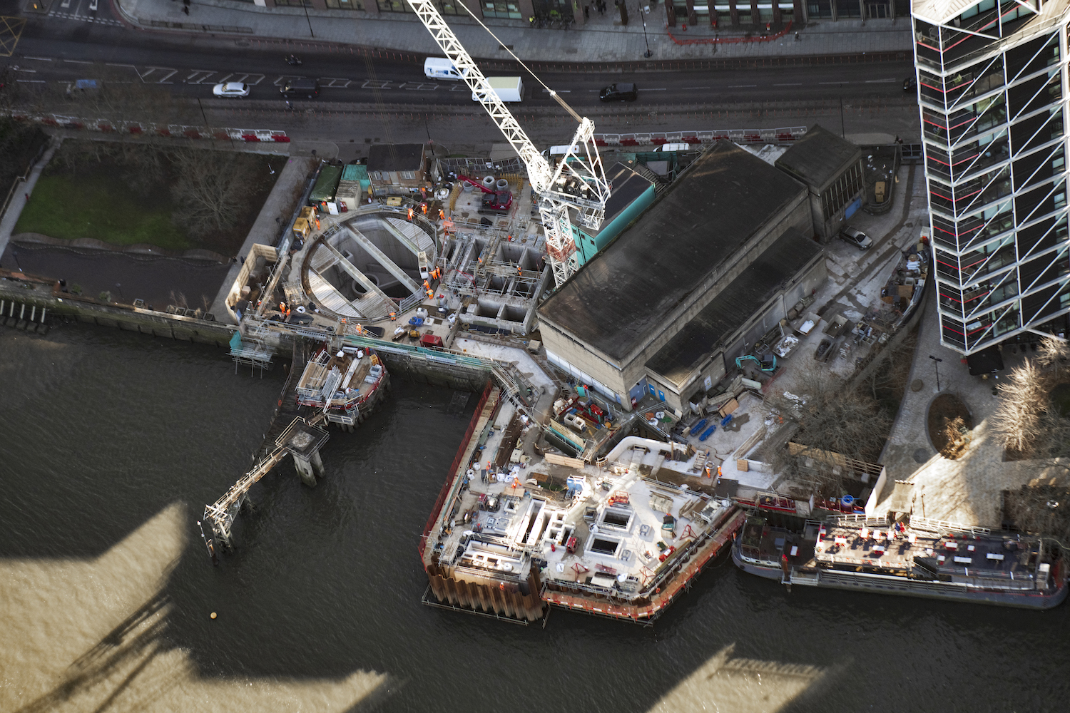 New aerial photography shows off progress on London’s new super sewer